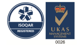 ISOQAR and UKAS logos
